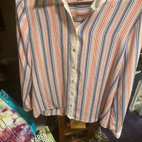 Like New Tommy Hilfiger Striped Button-Down Blouse (medium) - Picture 1 of 3